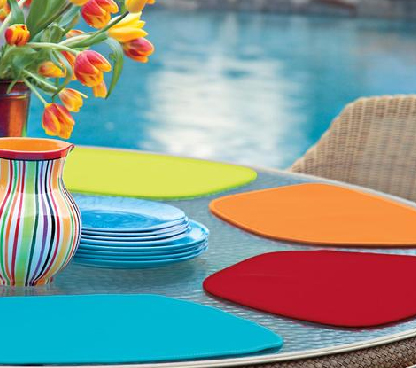 A Square Placemat For Round Table Beyond The Kitchen Sink Round Table Neoprene Placemats