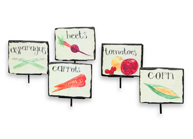 Locally Grown Slate Garden Stakes