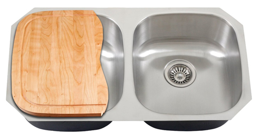Cutting Board On Top Of The Kitchen Sink Beyond The