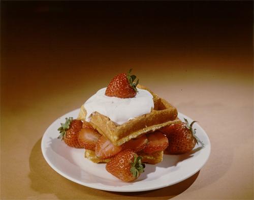 Strawberries and Waffles -- together for decades! Strawberries and Waffles -- together for decades!